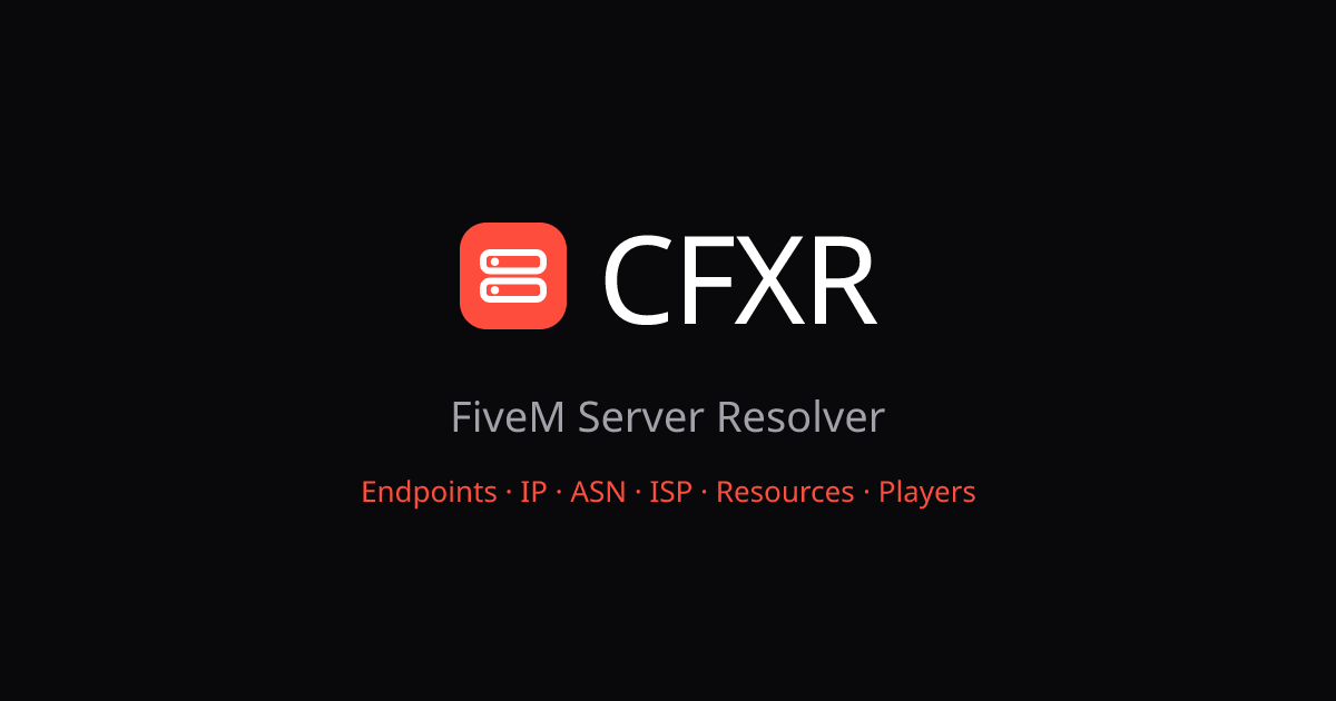 FiveM Server Directory — Search by Name, Resource or IP | CFXR